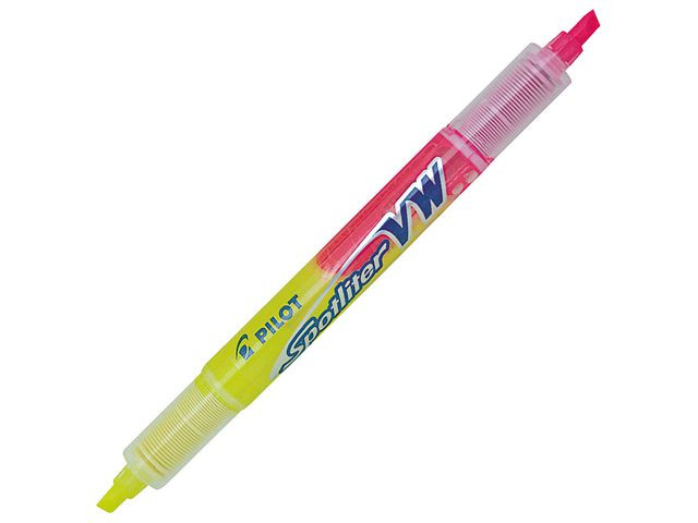 BildeTekstmarker Pilot Begreen Twin Gul/Rosa (10 stk)