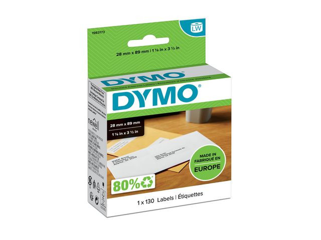 BildeEtikett Dymo Adresse 28X89Mm (130 stk)
