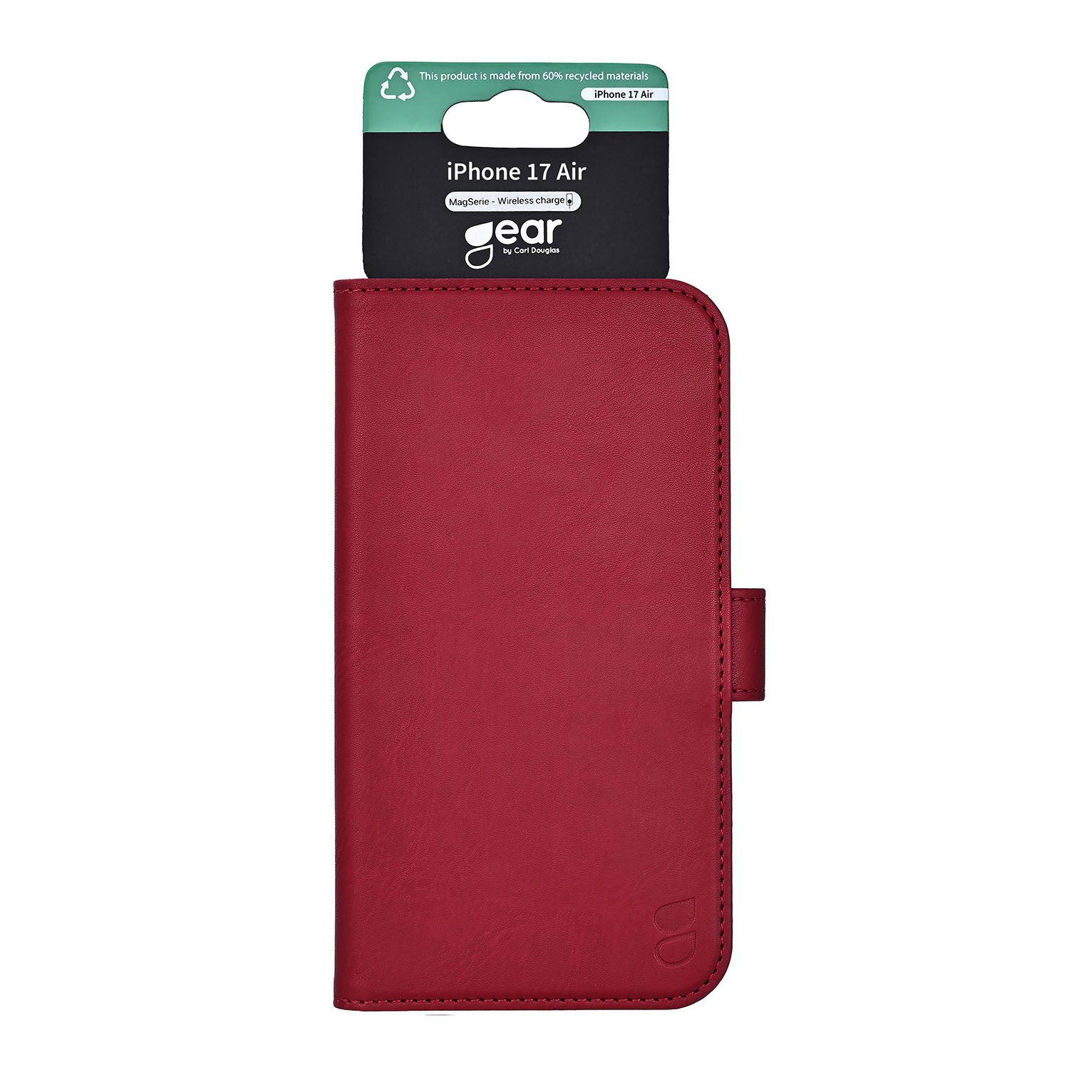 GEAR Classic 3 card Recycled MagSerie iPhone Air Deep Red