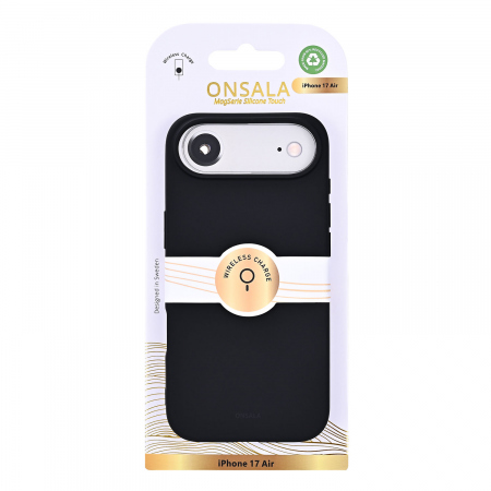 ONSALA Back Sil Touch Recycled MagSerie iPhone 17 Air Black