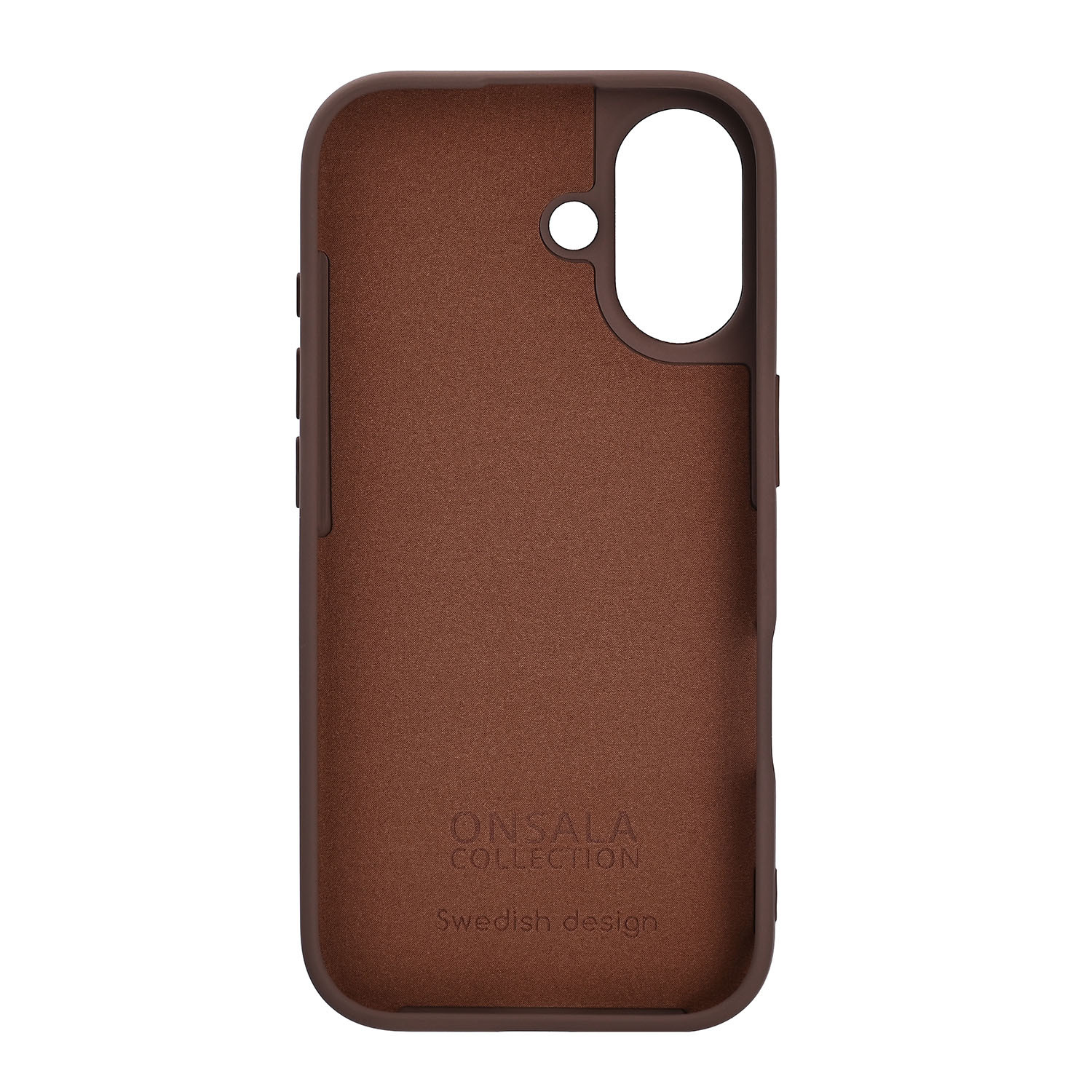 BildeONSALA Back Sil Touch Recycled MagSerie iPhone 17 Chocolate