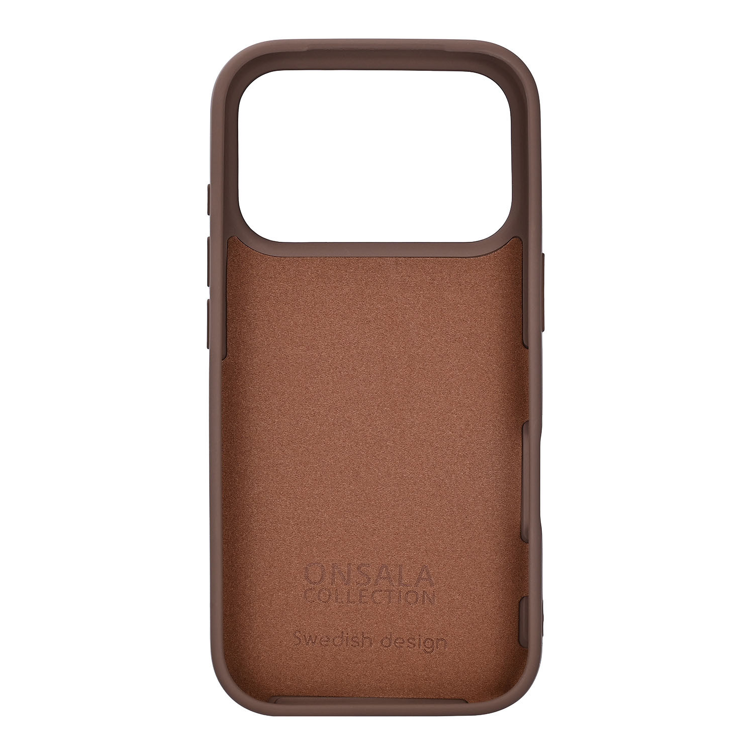 BildeONSALA Back Sil Touch Recycled MagSerie iPhone 17 Pro Chocolate