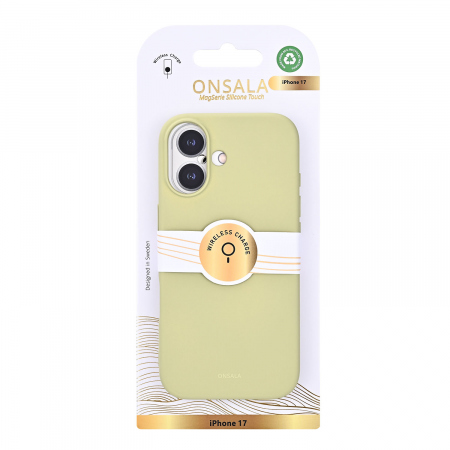 ONSALA Back Sil Touch Recycled MagSerie iPhone 17 Lime
