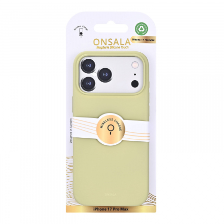ONSALA Back Sil Touch Recycled MagSerie iPhone 17 Pro Max Lime