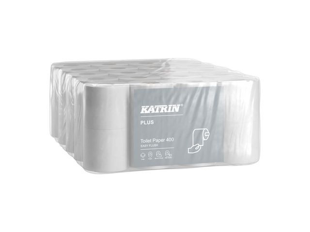 Toalettpapir Katrin Plus 400 Easy F (8 stk/pk, 5 pakker)