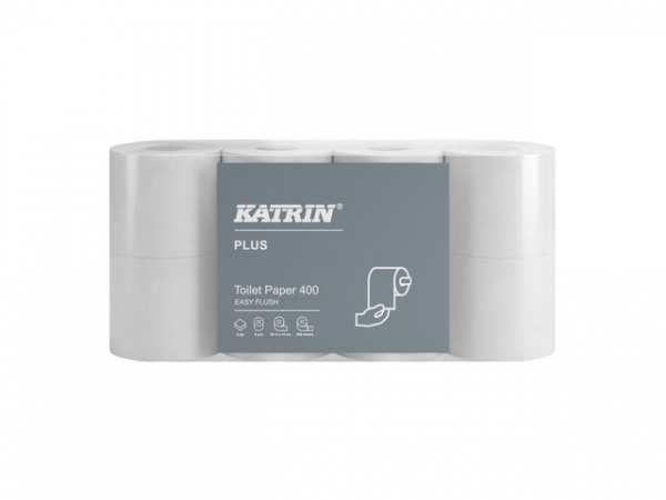 Toalettpapir Katrin Plus 400 Easy F (8 stk/pk, 5 pakker)