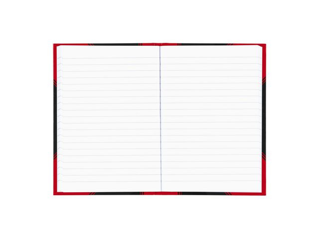 Protokoll A5 96 Blad Linjer Sort/Rød (6 stk)