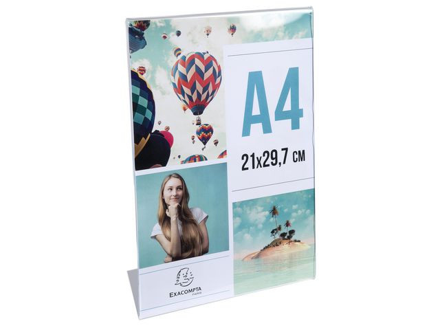 Menyholder Exacompta Skrå Klar A4