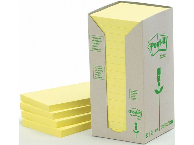 BildeNotatblokk Post-It 76X76 Resirk Cy (16 stk)