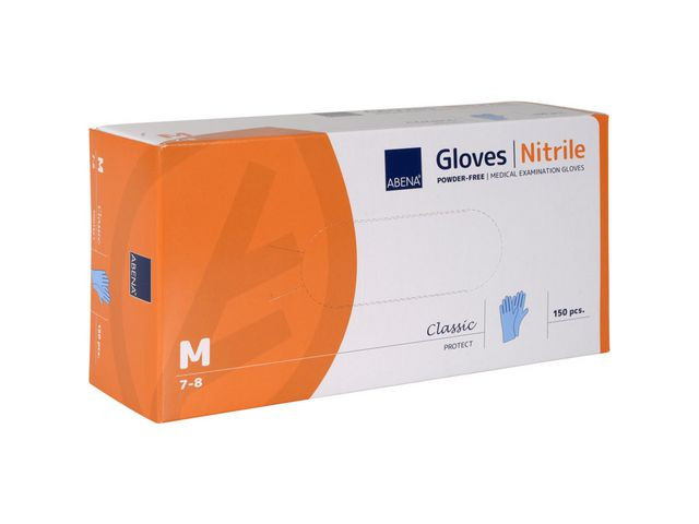 Hanske Abena C.p Nitril U/P M Blå (150 stk)