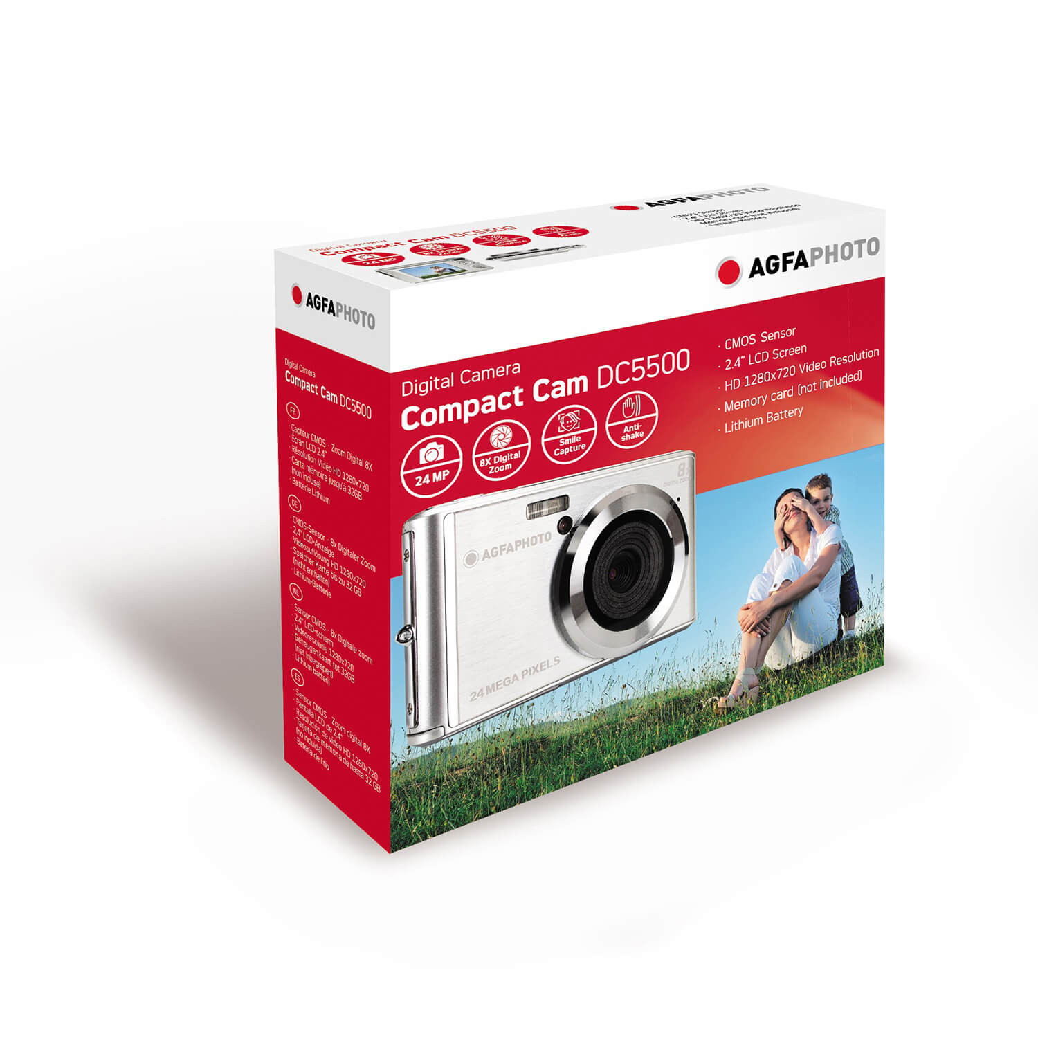 AGFAPHOTO Digital Camera DC5500 CMOS 8x 24MP Silver