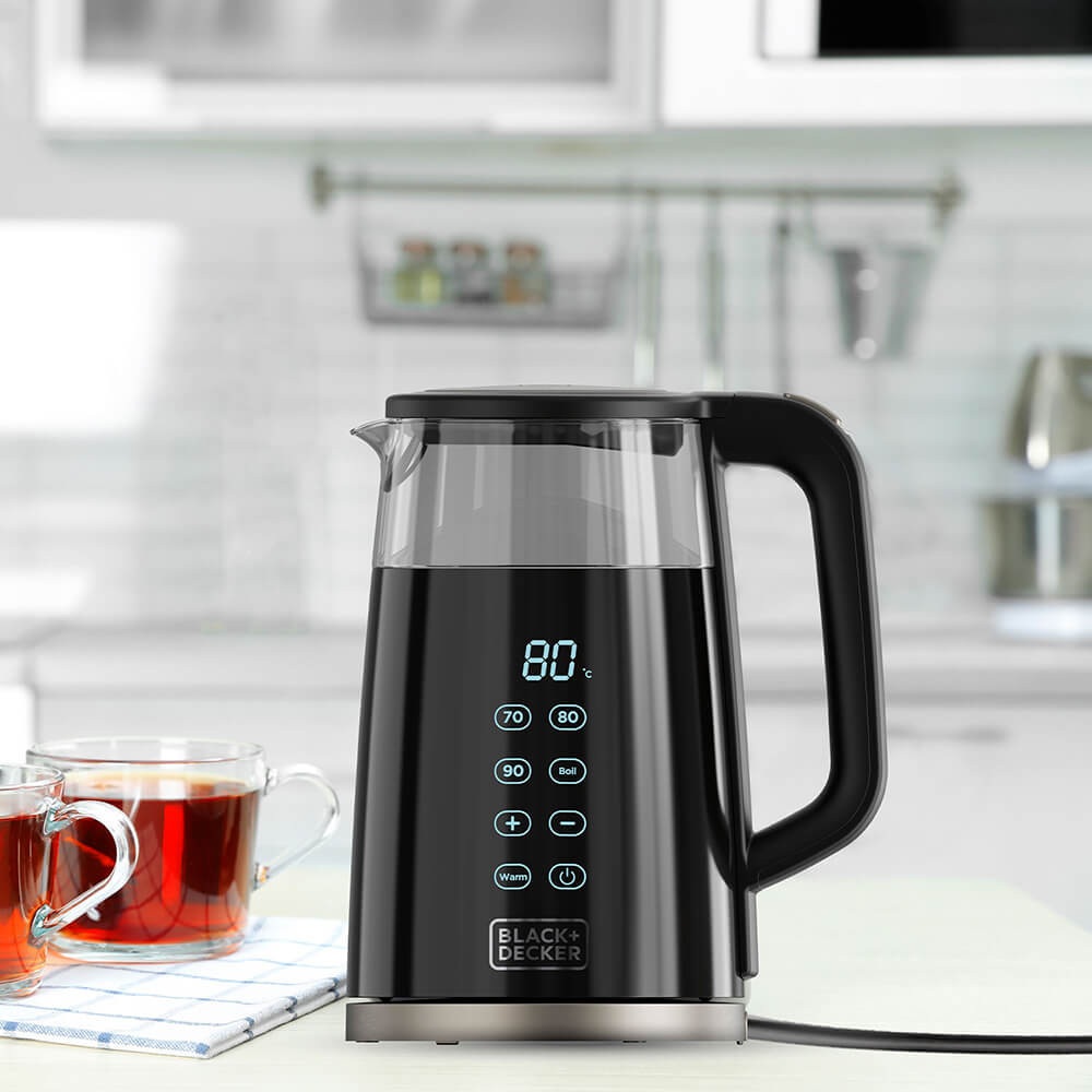 BLACK+DECKER Kettle Glass Black 1,7L