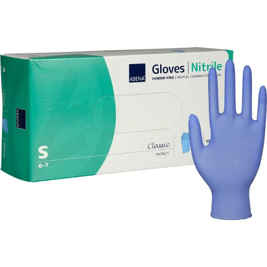 BildeHanske Abena C.p Nitril U/P S Blå (150 stk)