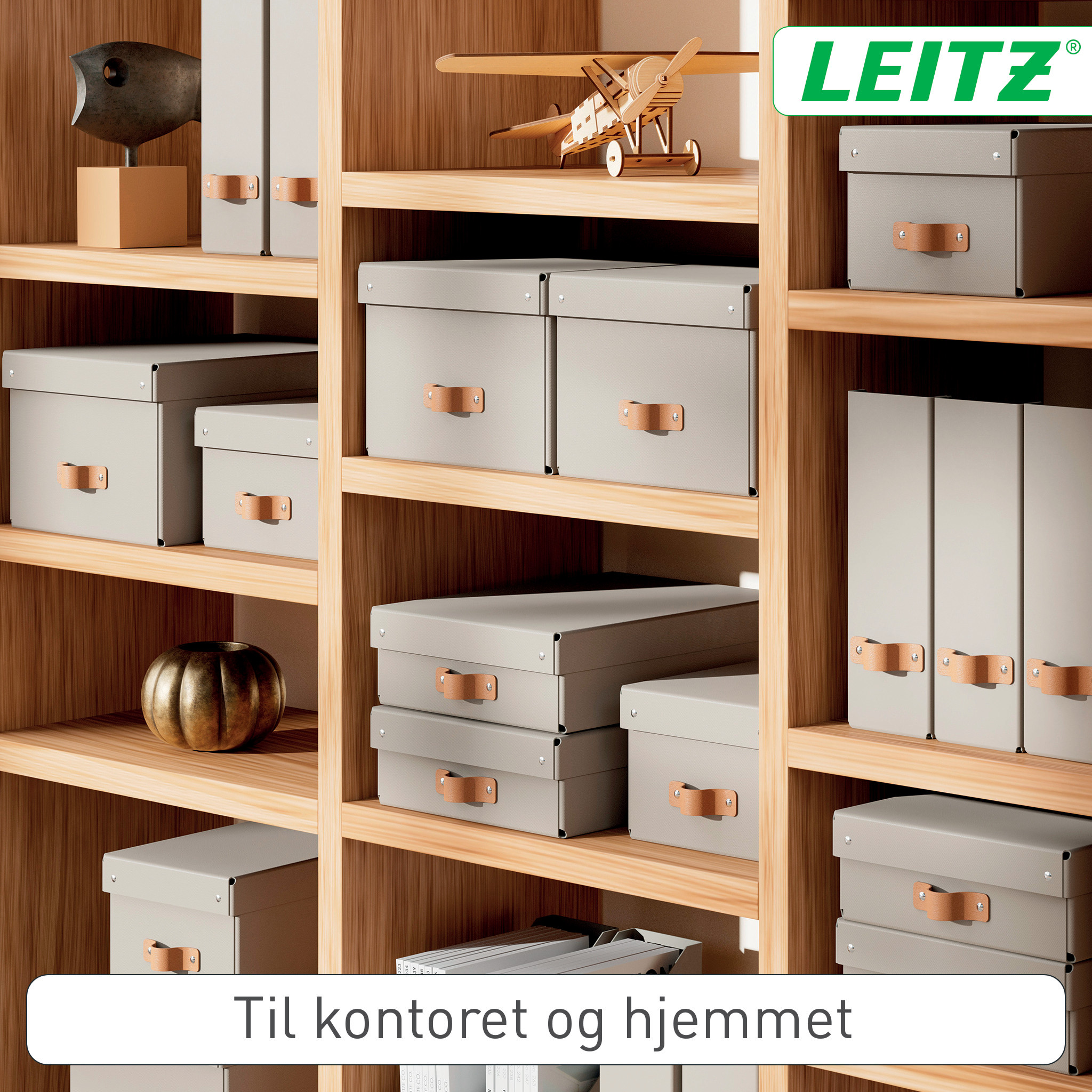 LEITZ Arkivboks Puro medium lav grbeige (2)