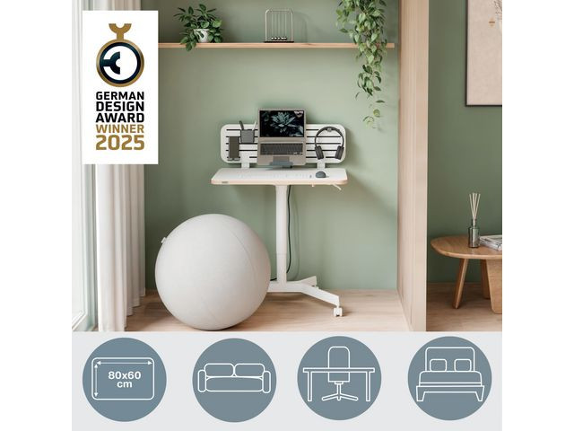 Skrivebord Leitz Hev/Senk Hvit