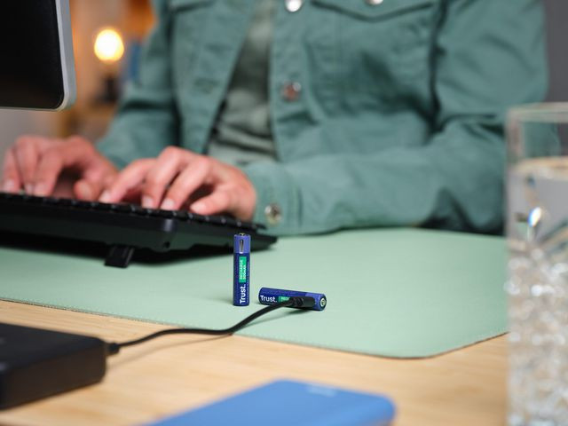Batteri Trust Usb-C Oppladbare Aaa (2 stk)