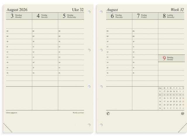 Årspakke Grieg A4 2026 Uke