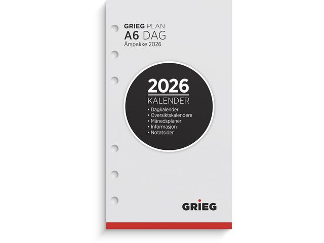BildeÅrspakke Grieg A6 2026 Dag