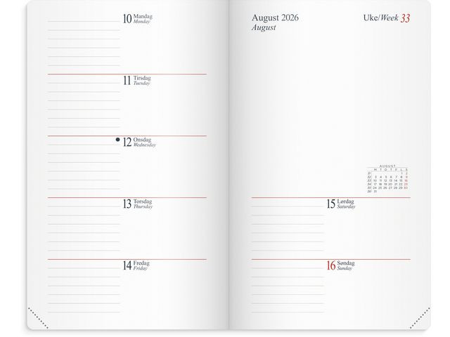 Lommekalender Grieg Maxi 2026 Lite Sort