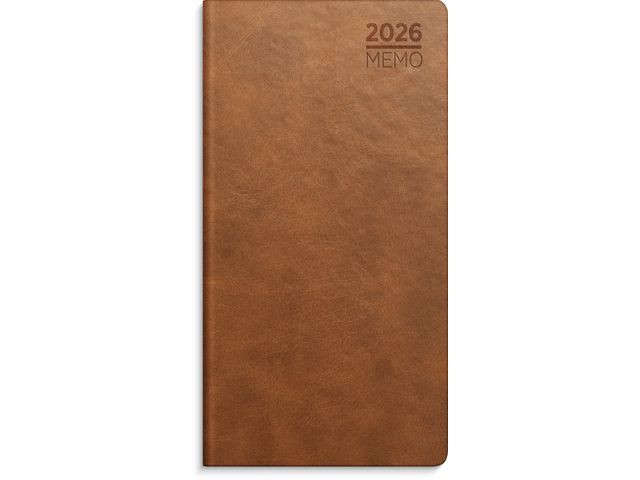 BildeLommekal. Grieg Memo 2026 Imitert Cognac
