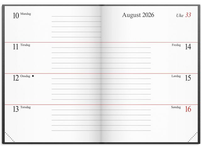 Lommekal. Grieg Mini 2026 Imitert Grå