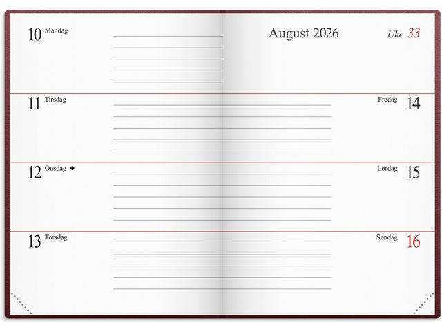 Lommekalender Grieg Mini 2026 Plast Burg