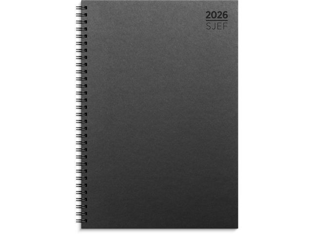 BildeSjefskalender Grieg A4 Spiral 2026 Sort
