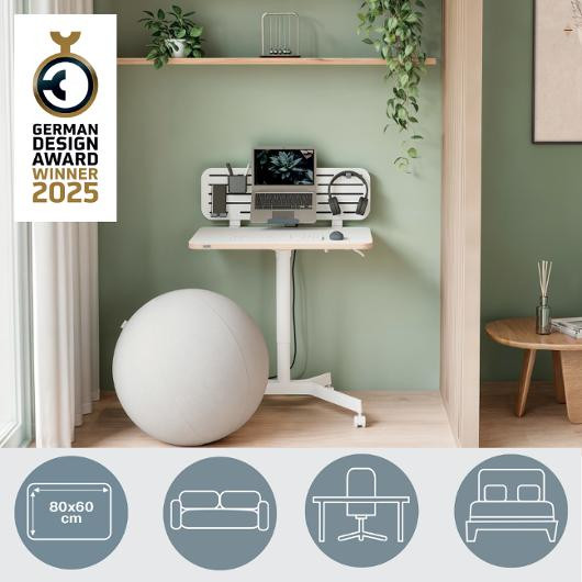 Skrivebord Leitz Hev/Senk Hvit