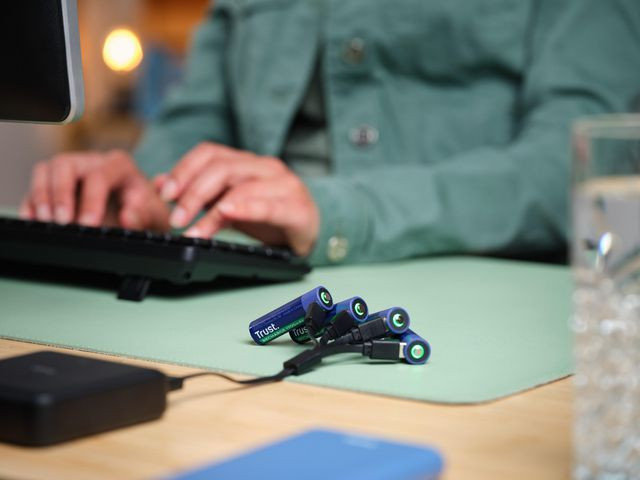 Batteri Trust Usb-C Oppladbare Aa (4 stk)