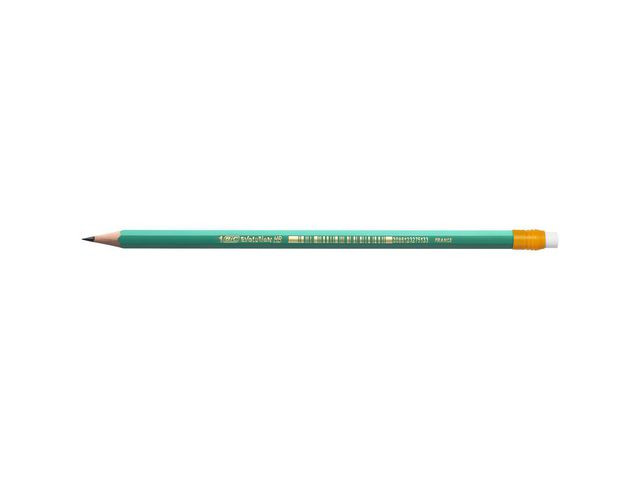 Blyant Bic Ecolution 655 Hb M/Viskelær (12 stk)