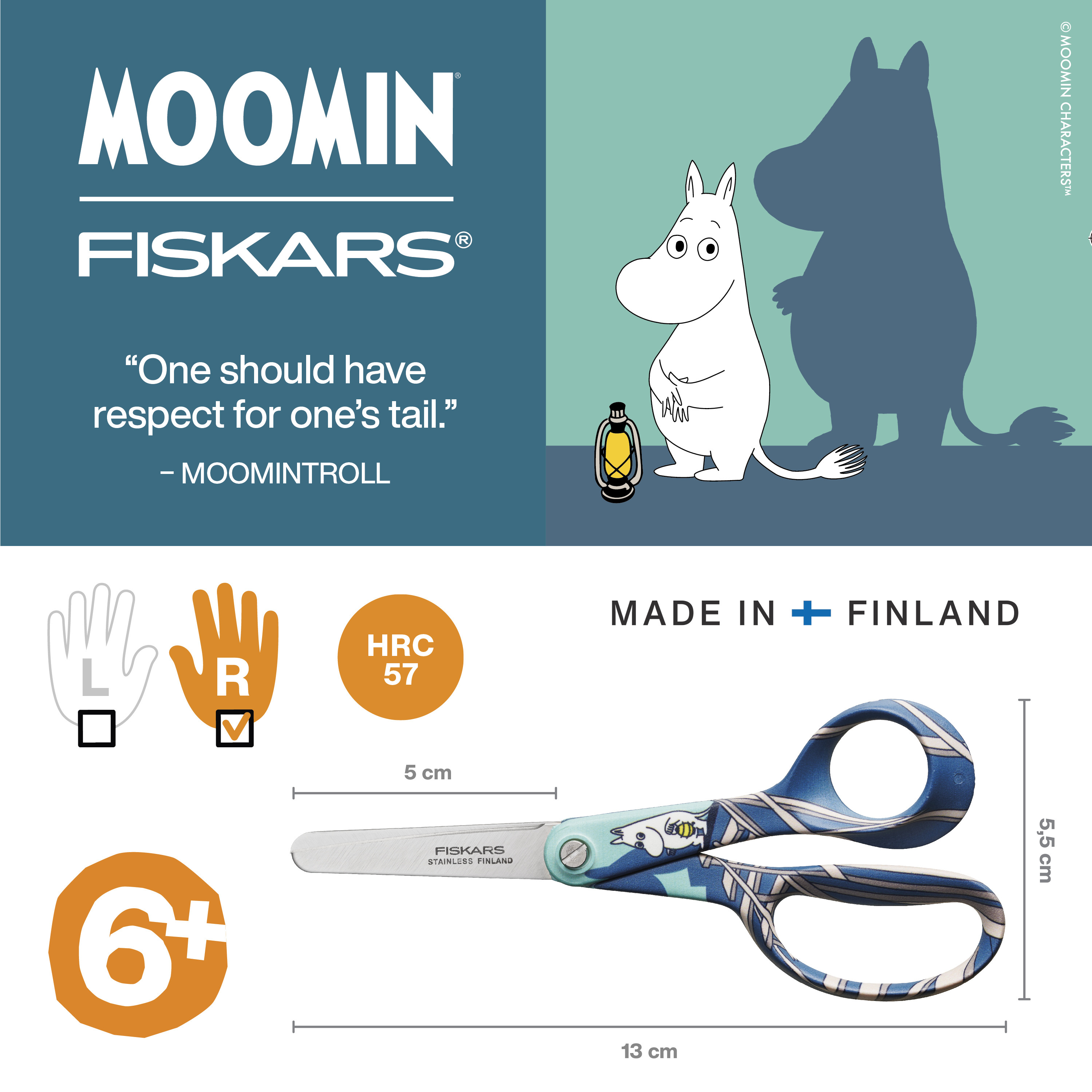 BildeFISKARS kids scissors Moomintroll