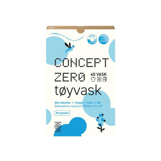 BildeTøyvask Concept Zero Ark U/Parfyme (40 stk)