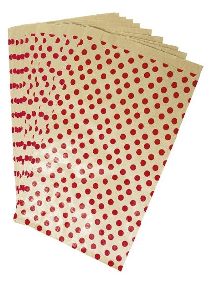 Papirpose 21X37X7Cm Kraft Prikket (50 stk)