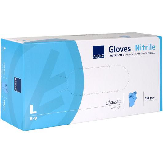 Hanske Abena C.p Nitril U/P L Blå (150 stk)