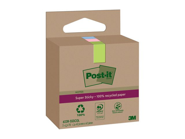 BildeNotatblokk Post-It Ssn48X48 Resi Ass (3 stk/pk, 12 pakker)