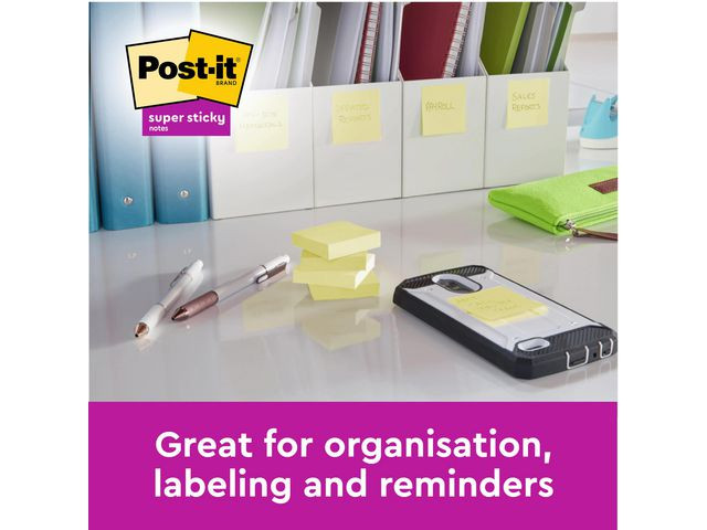 Notatblokk Post-It Ssn48X48 Resi Gul (3 stk/pk, 12 pakker)