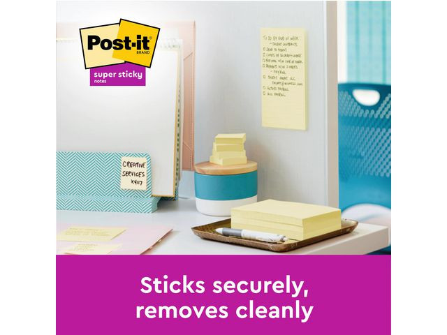 Notatblokk Post-It Ssn48X48 Resi Gul (3 stk/pk, 12 pakker)