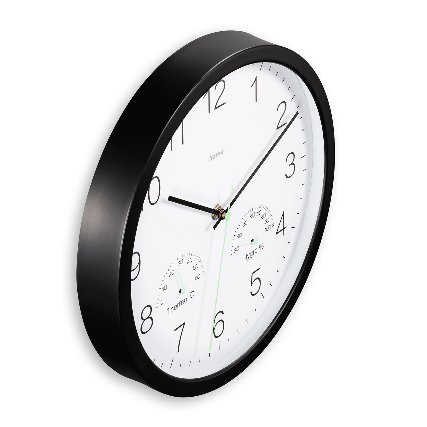 HAMA Wall Clock Santorini Diameter 30 cm Black