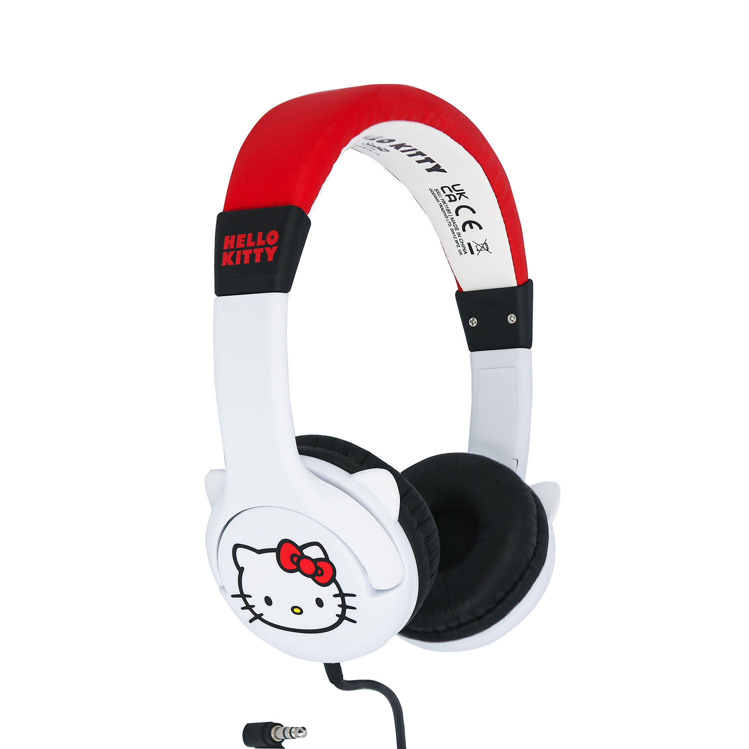 HELLO KITTY Headphones Wired On-Ear 85dB With Ears