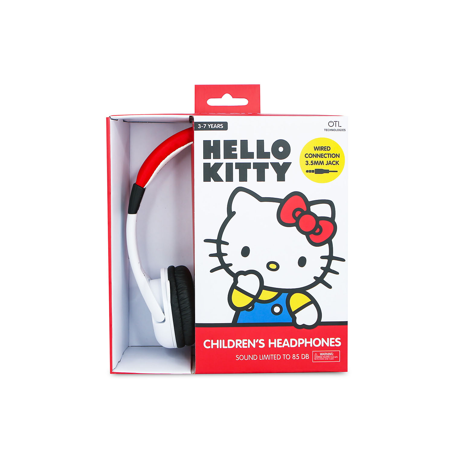 HELLO KITTY Headphones Wired On-Ear 85dB With Ears