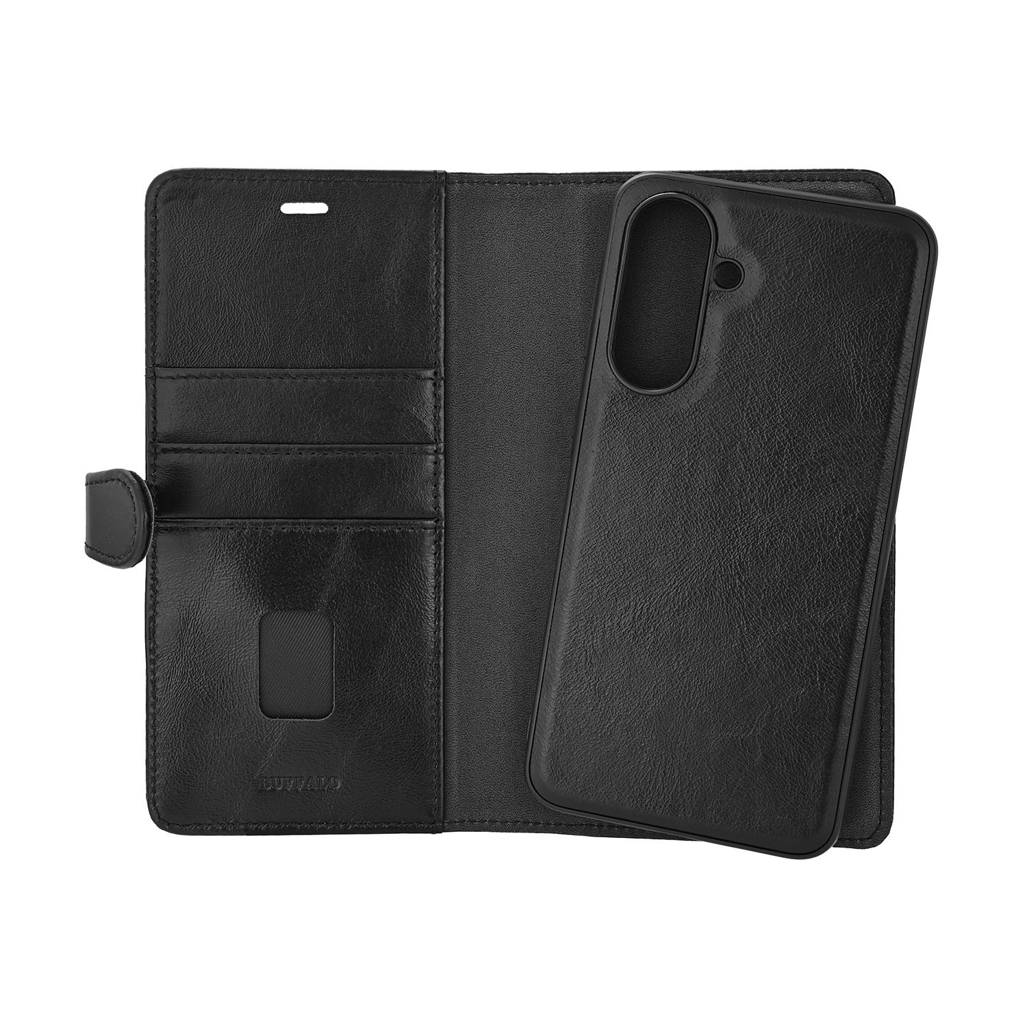 BUFFALO 2in1 Wallet Leather 3 card Samsung A56 5G Black
