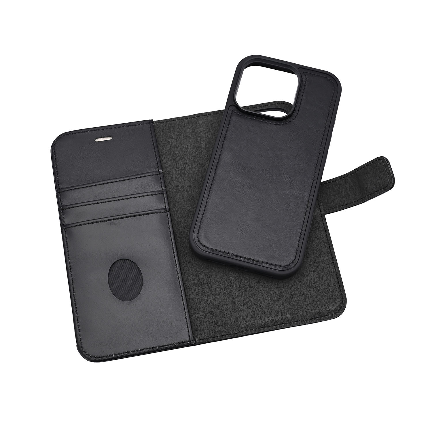 RADICOVER 2in1 Anti Radiation RFID 3 card MagS iPhone 16 Pro Black Leather