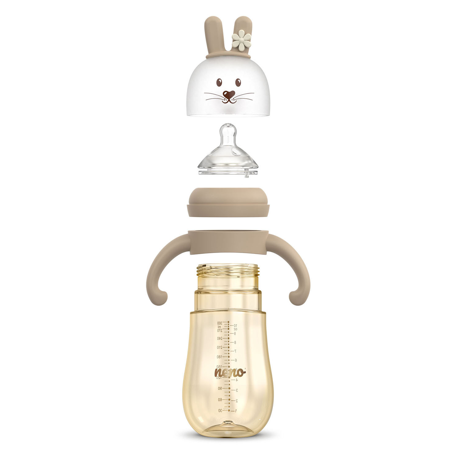 NENO Feeding Bottle MIO 3-In-1 Brown 300ml