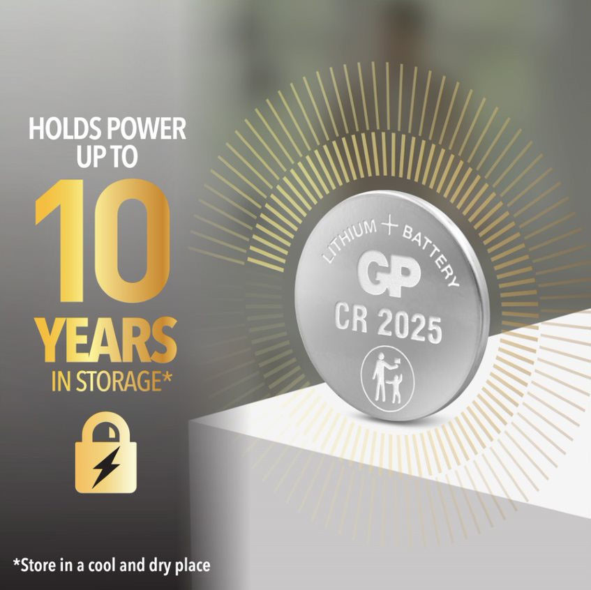 GP Lithium Coin Cell CR2025 4-pack