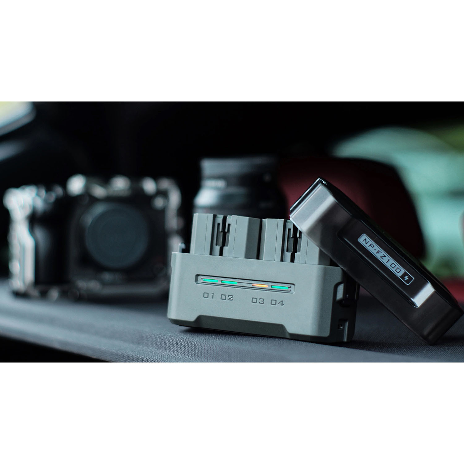 TILTA NP-FZ100 Charging Station Battery Kit (4 Batteries) - Green