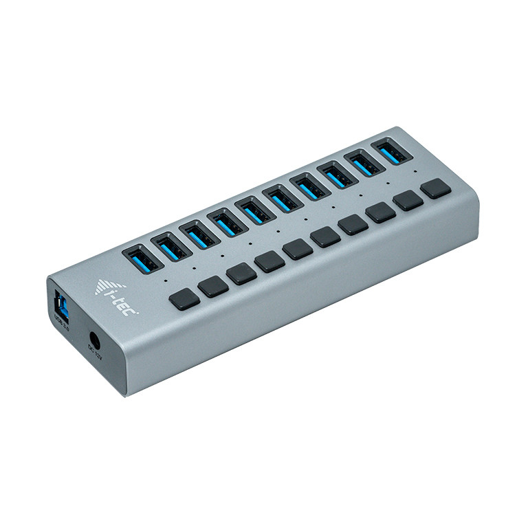 BildeUSB-A hub 10xUSB-A 3.0 active w/ 48W power supply