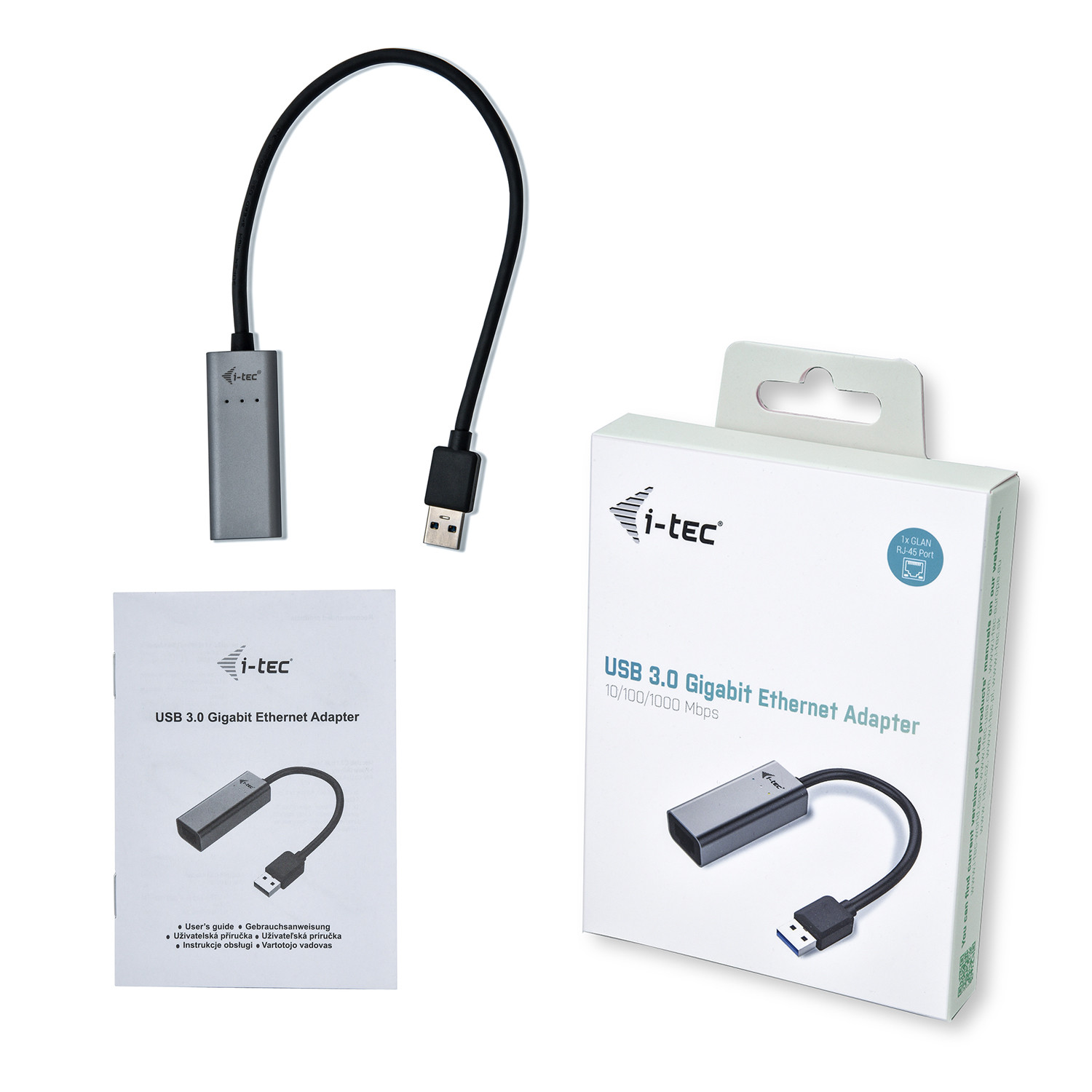 USB-A GLAN ethernet adapter metal 28cm cable