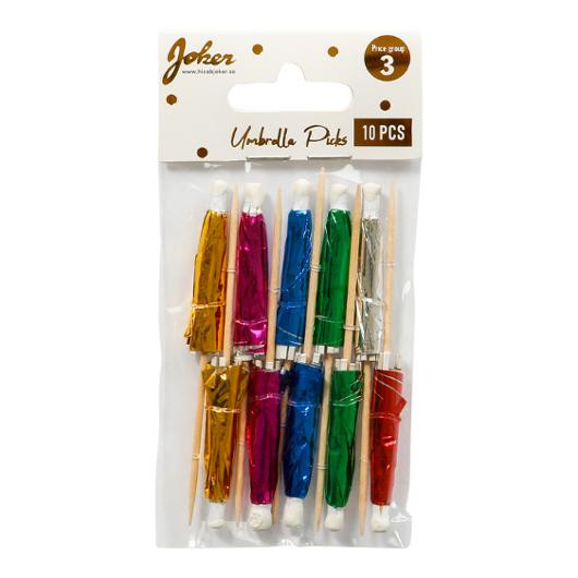 Partyparaply Joker Farget (10 stk)