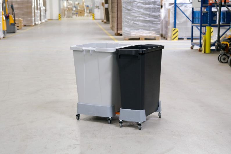 Vogn Durabin For 60L Avfallsbeholder Grå