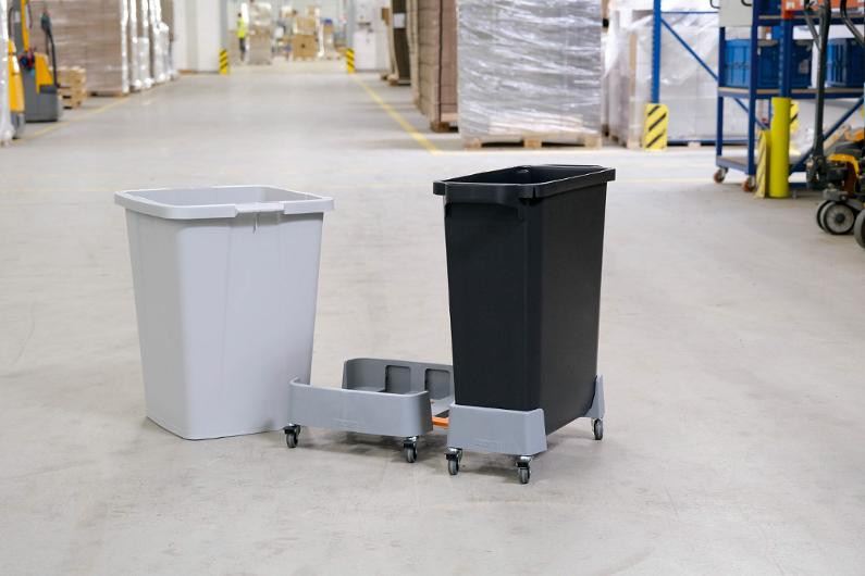 Vogn Durabin For 60L Avfallsbeholder Grå